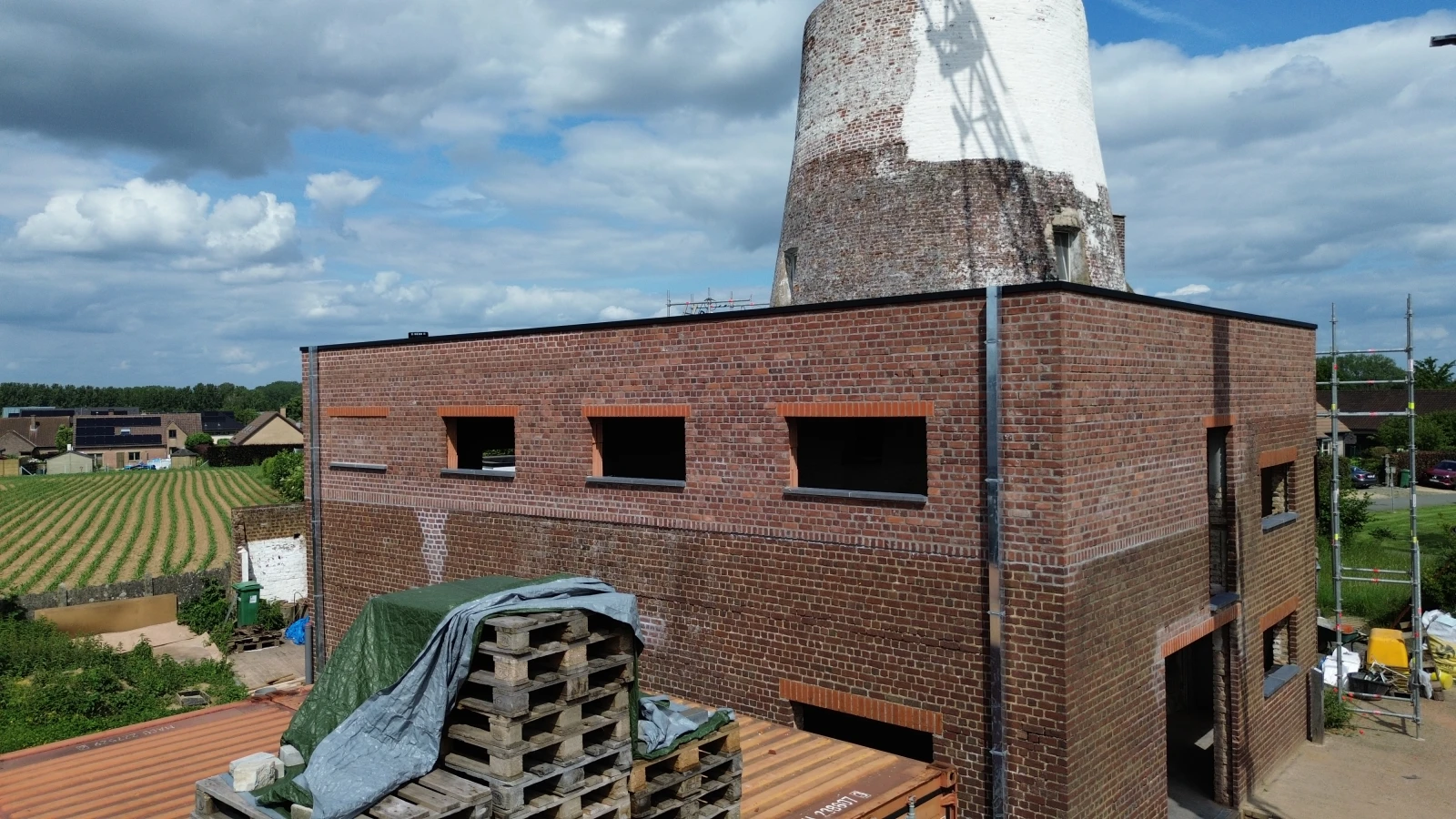 Plat dak project Flietermolen te Tollembeek