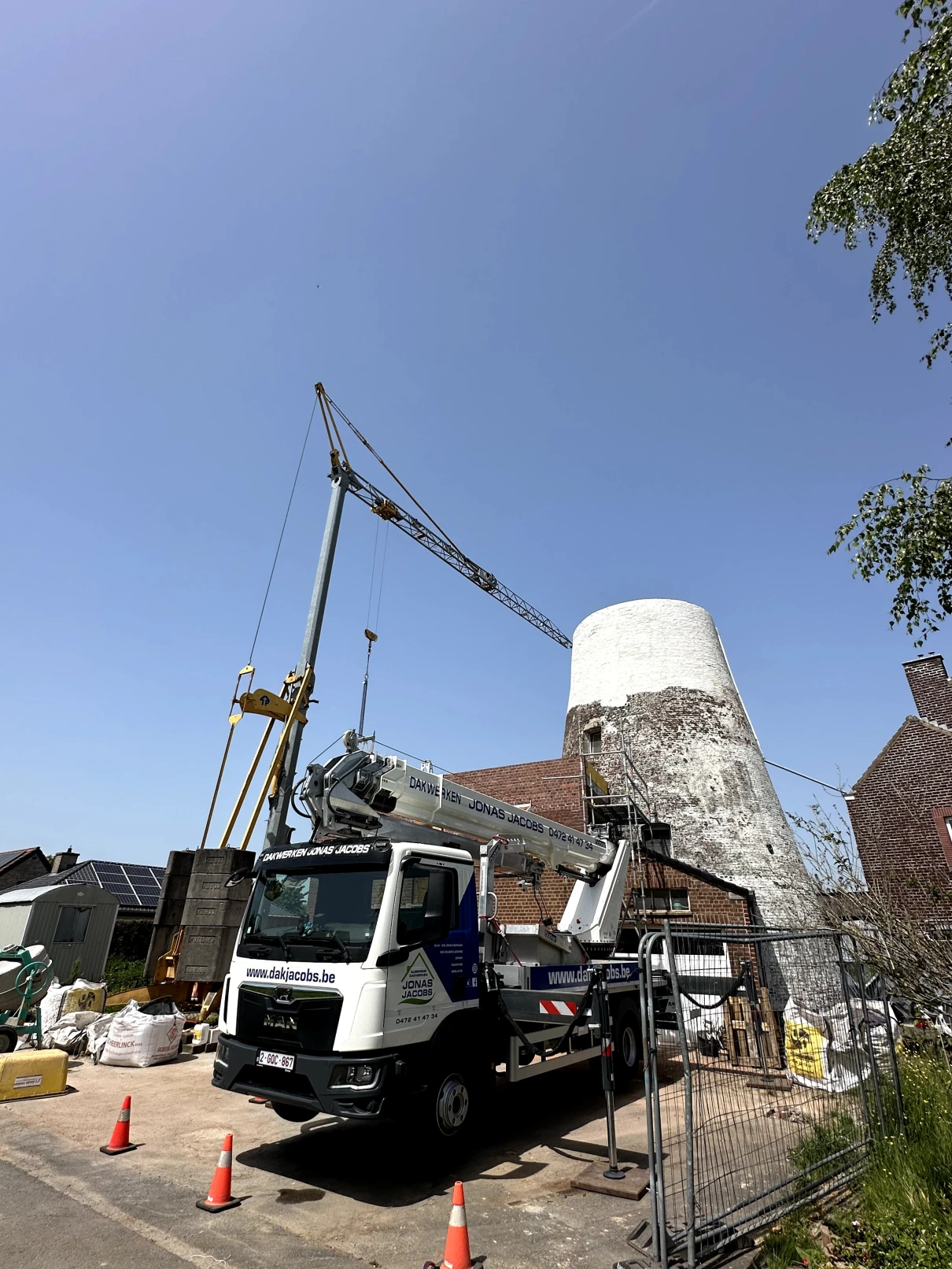 Plat dak project Flietermolen te Tollembeek